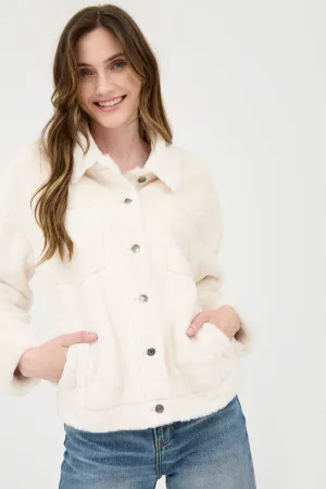 Raquel Faux Fur Button Jacket