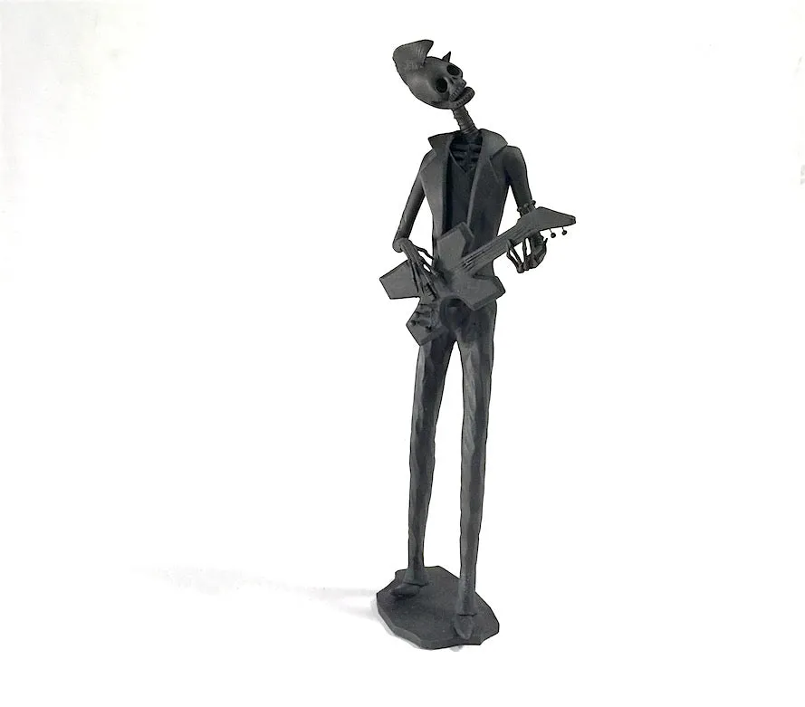 Rebel Rockero Black | Hand Sculpted Catrina