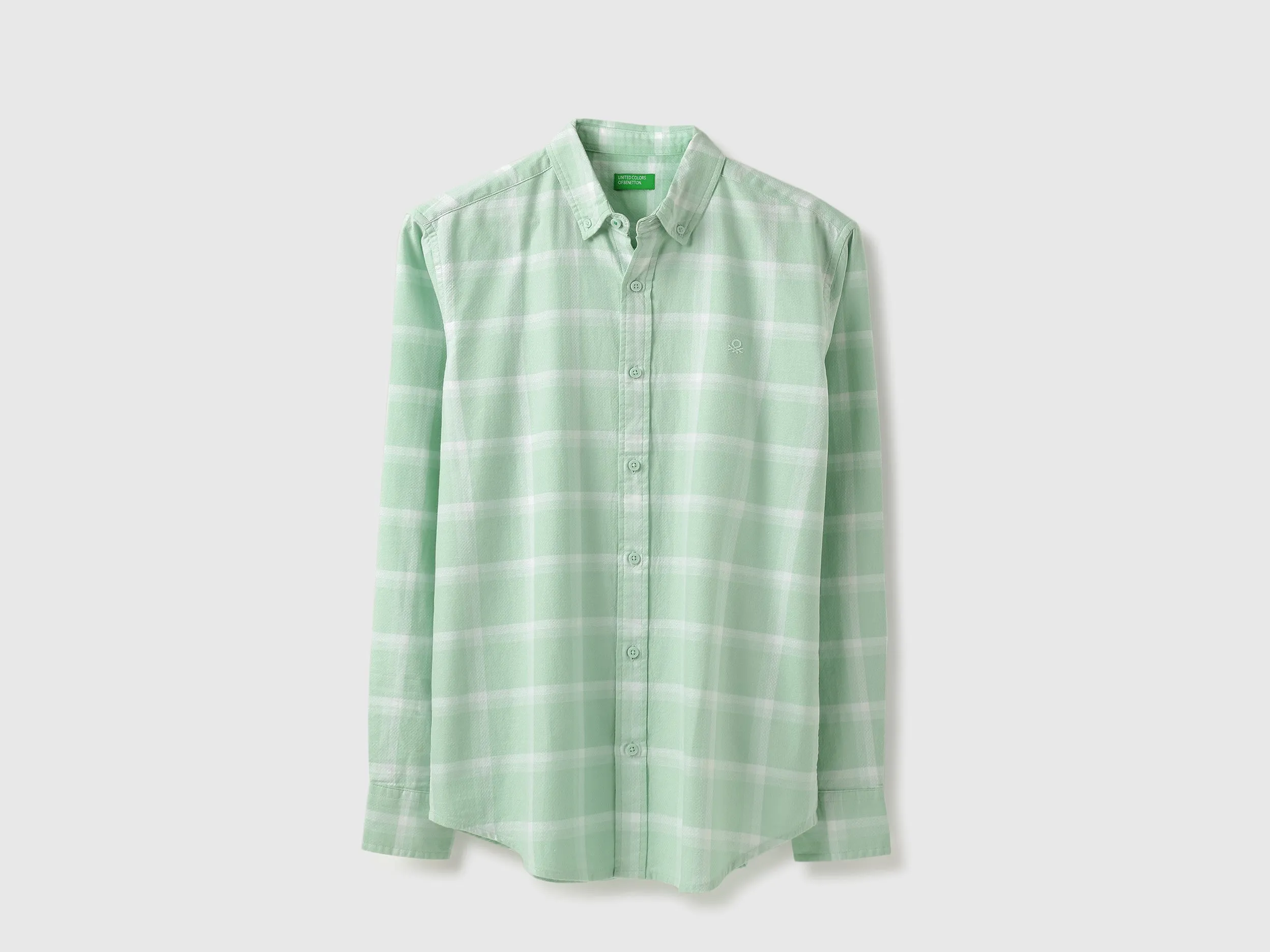Regular Fit Button Down Collar Checkered Shirt