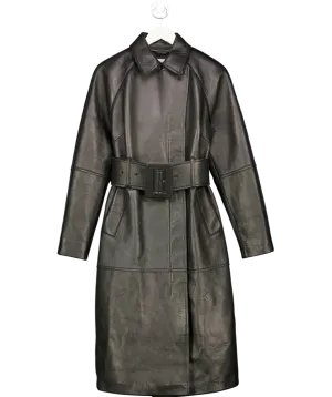 Remain Birger Christensen Black Buma Coat 100% Sheepskin UK 8