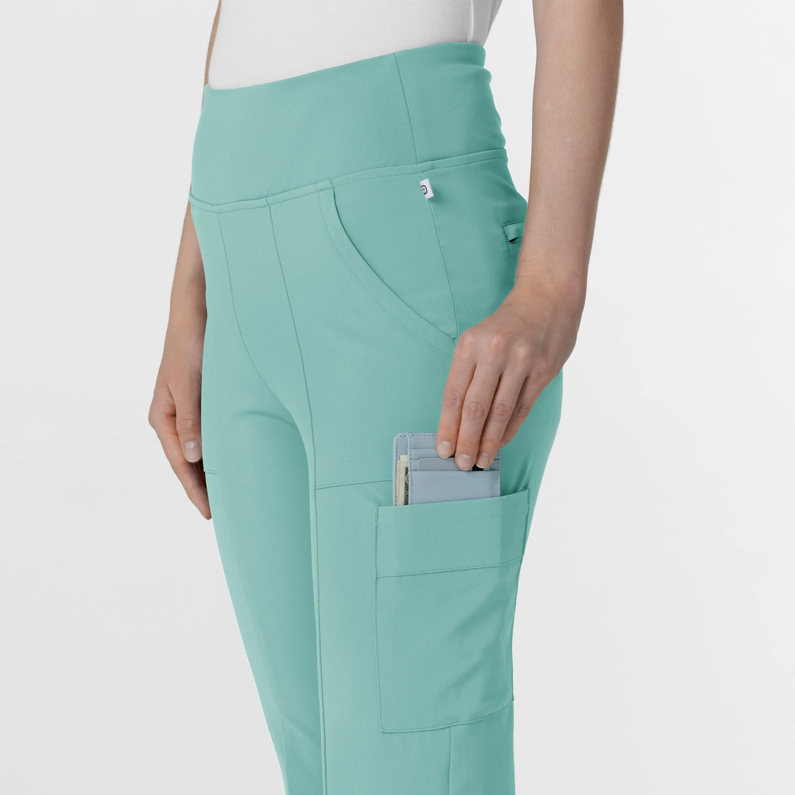 RENEW 5534 Cargo Flare Scrub Pants Turquoise