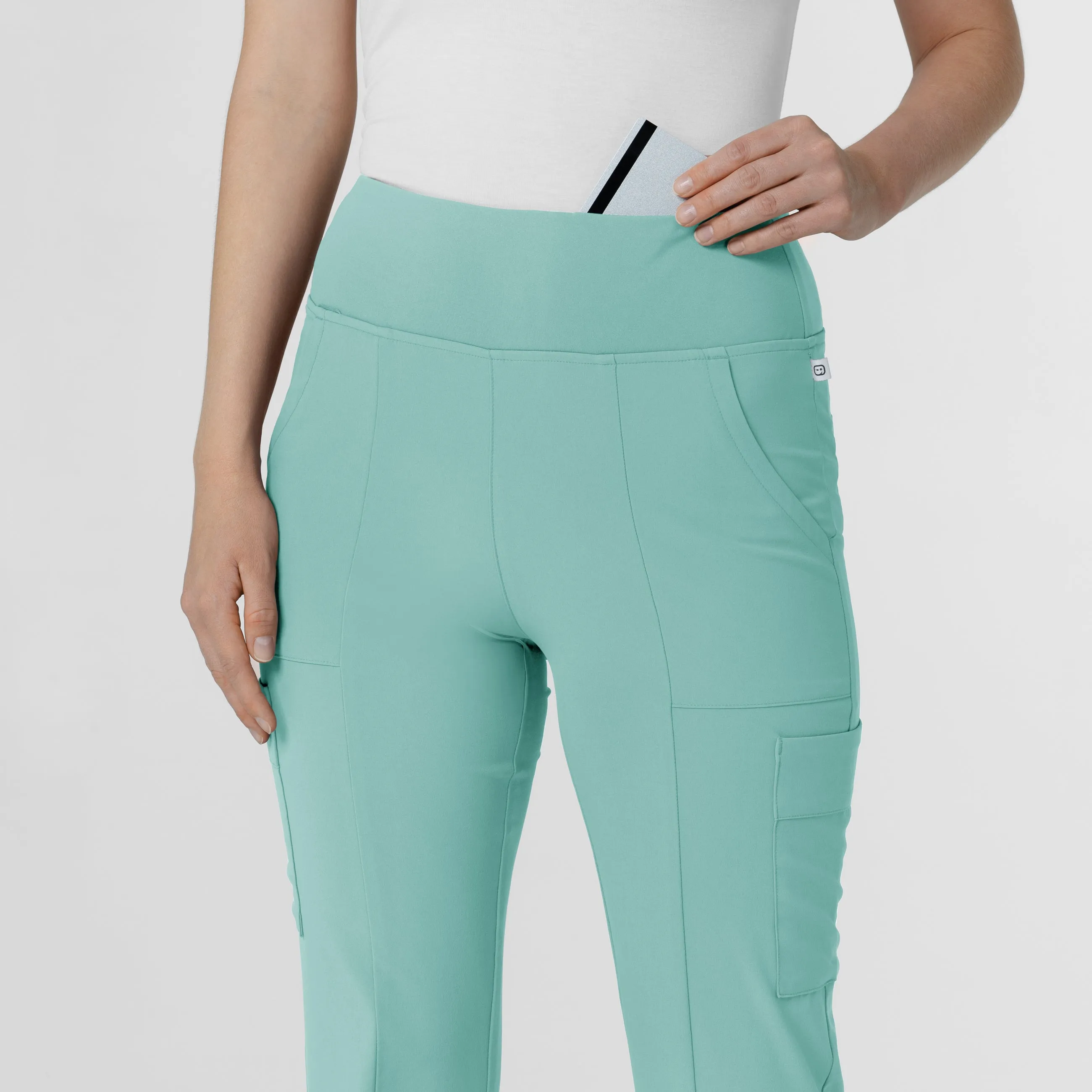 RENEW 5534 Cargo Flare Scrub Pants Turquoise