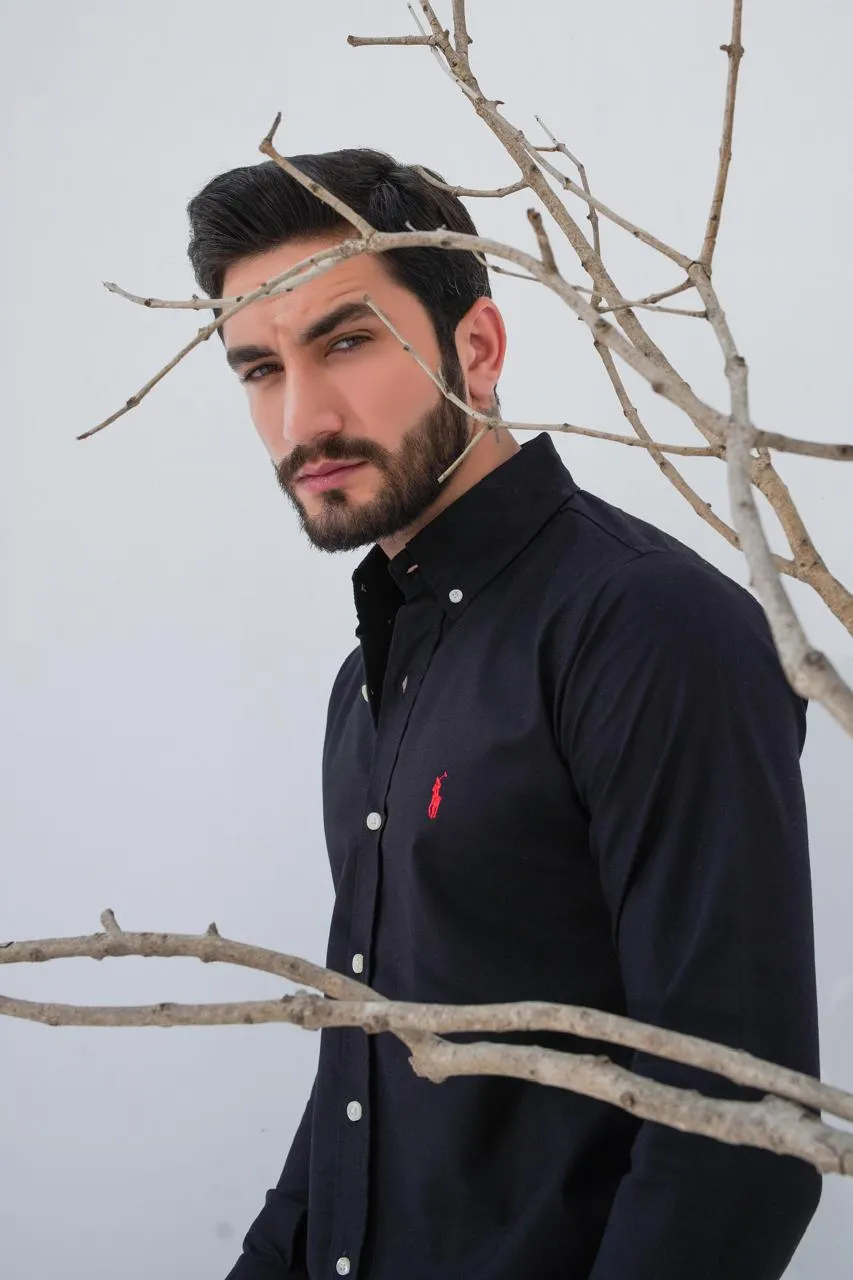 RL polo small pony Casual Shirt Black-J