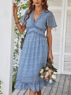 Rosalinda Midi Dress - Sky Blue