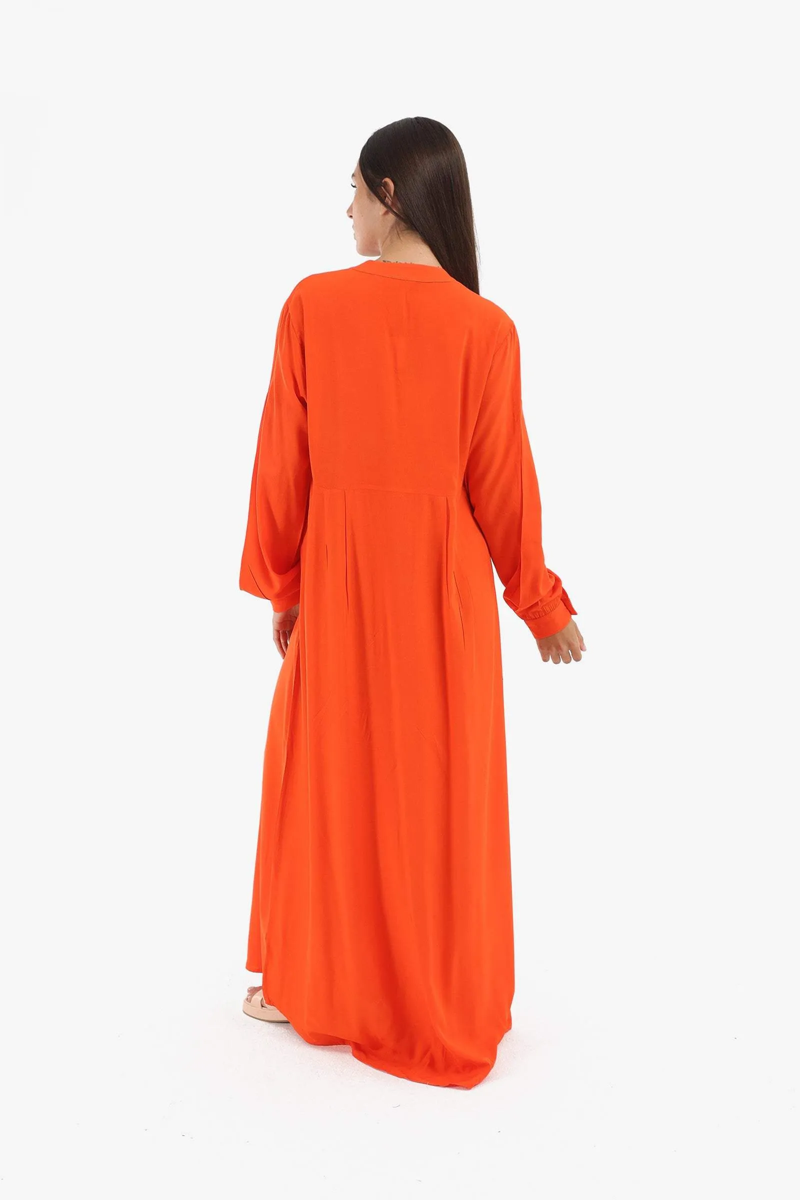 Round Neck Shirt Dress