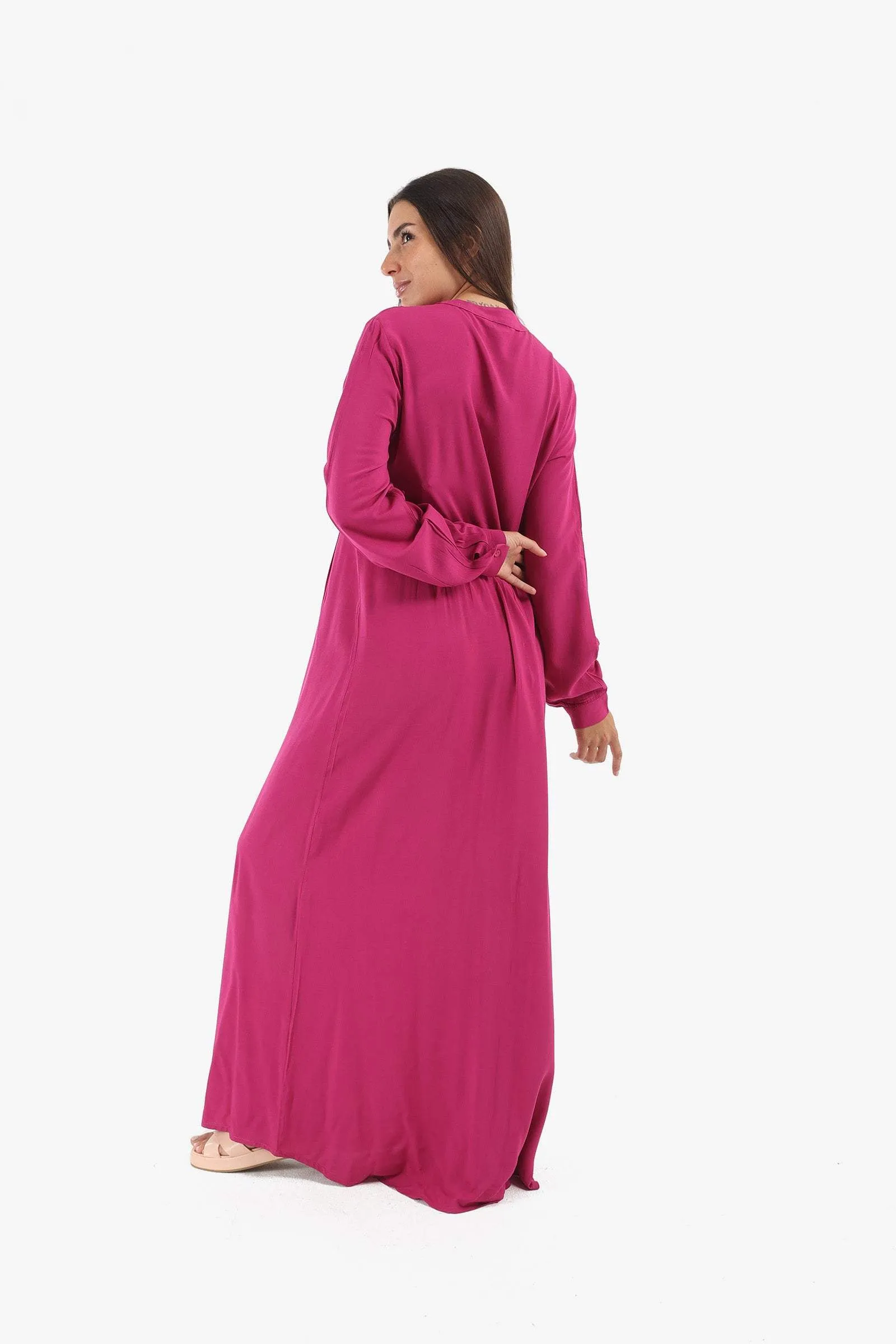 Round Neck Shirt Dress