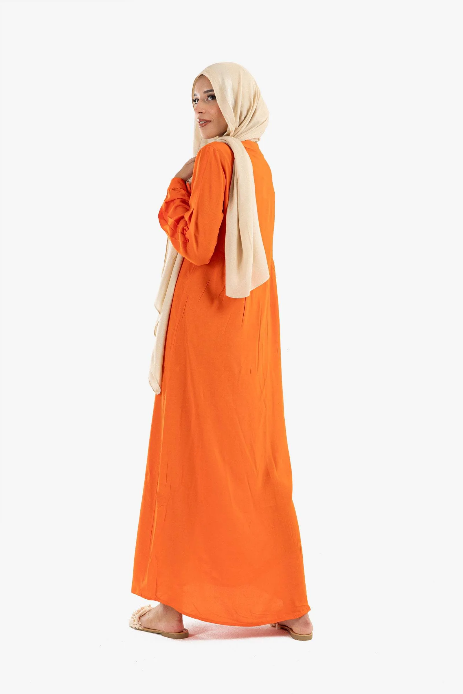 Round Neck Shirt Dress