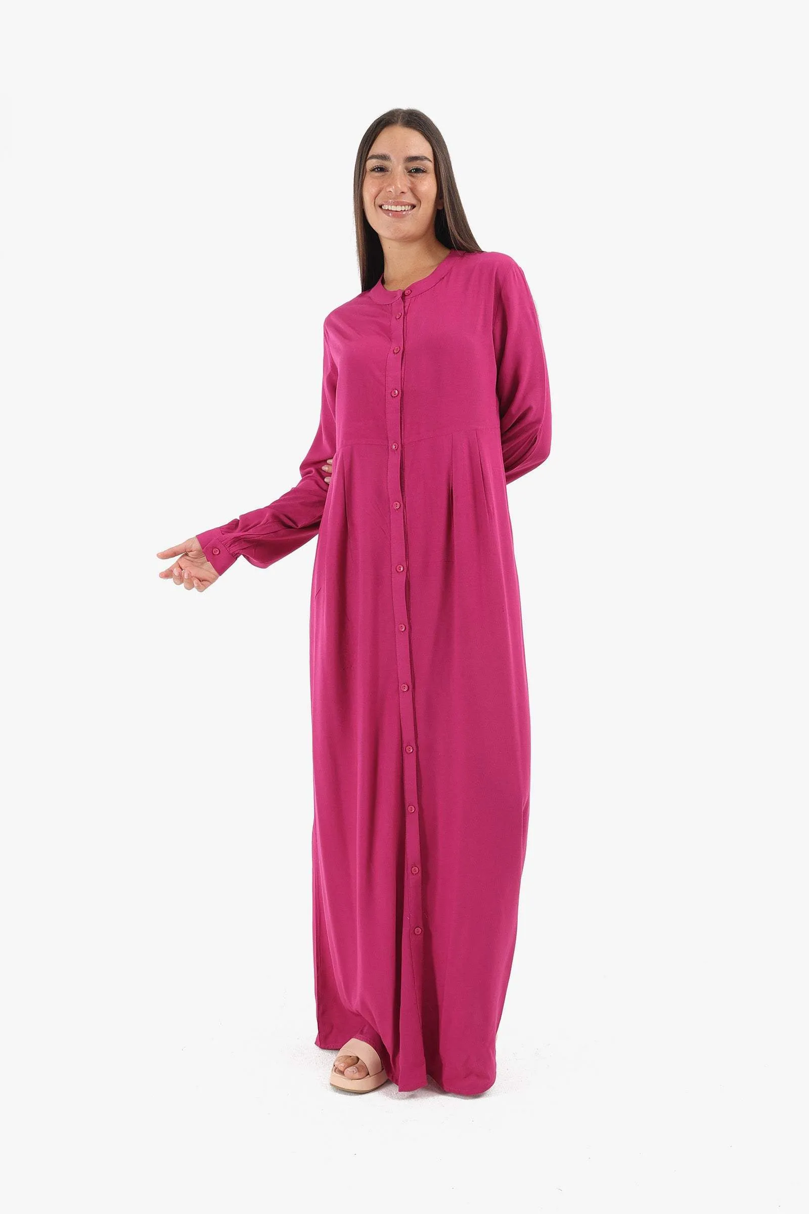 Round Neck Shirt Dress
