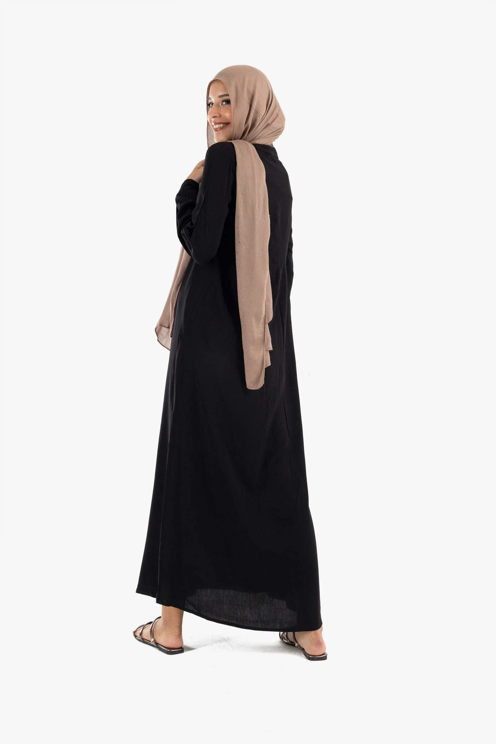 Round Neck Shirt Dress