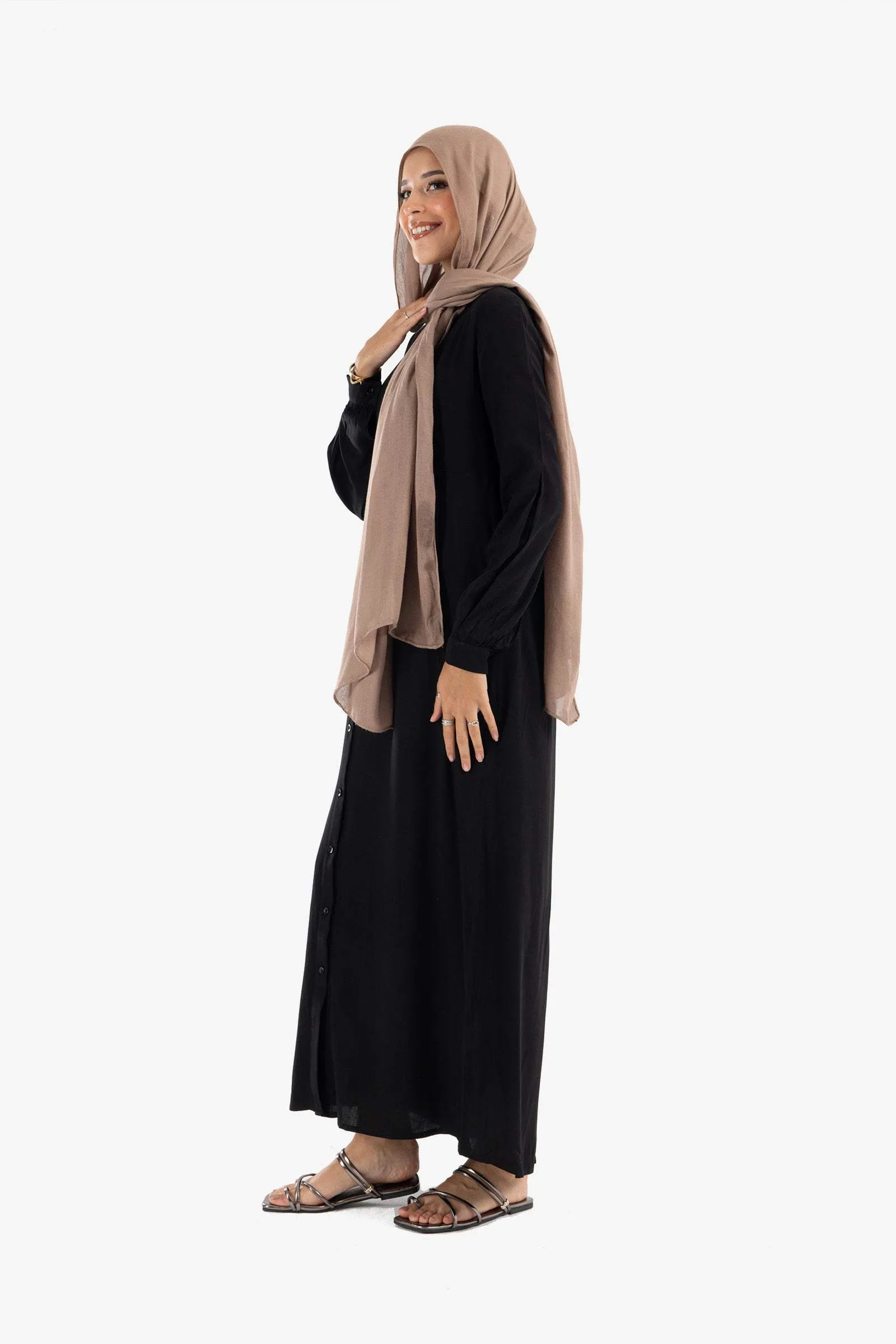 Round Neck Shirt Dress