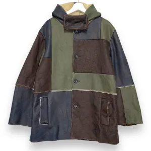 [S] Gosha Rubchinskiy Dover Street Market Faux Sheepskin Patchwork Jacket Coat