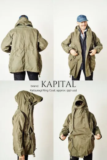 [S] Kapital Cotton Katsuragi Ring Coat Beige