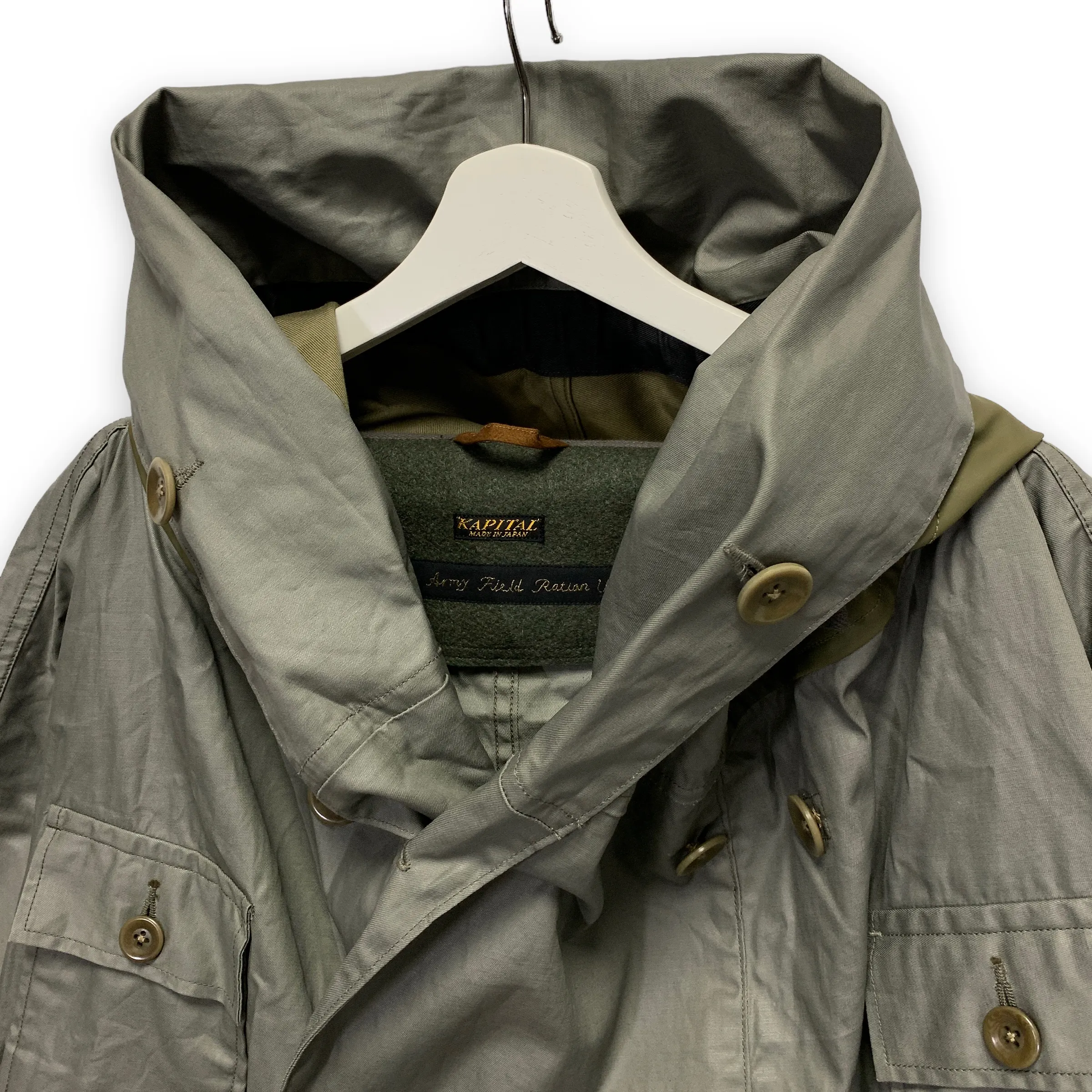 [S] Kapital Kiro Hirata ARMY Waxed Cotton Katsuragi Ring Coat