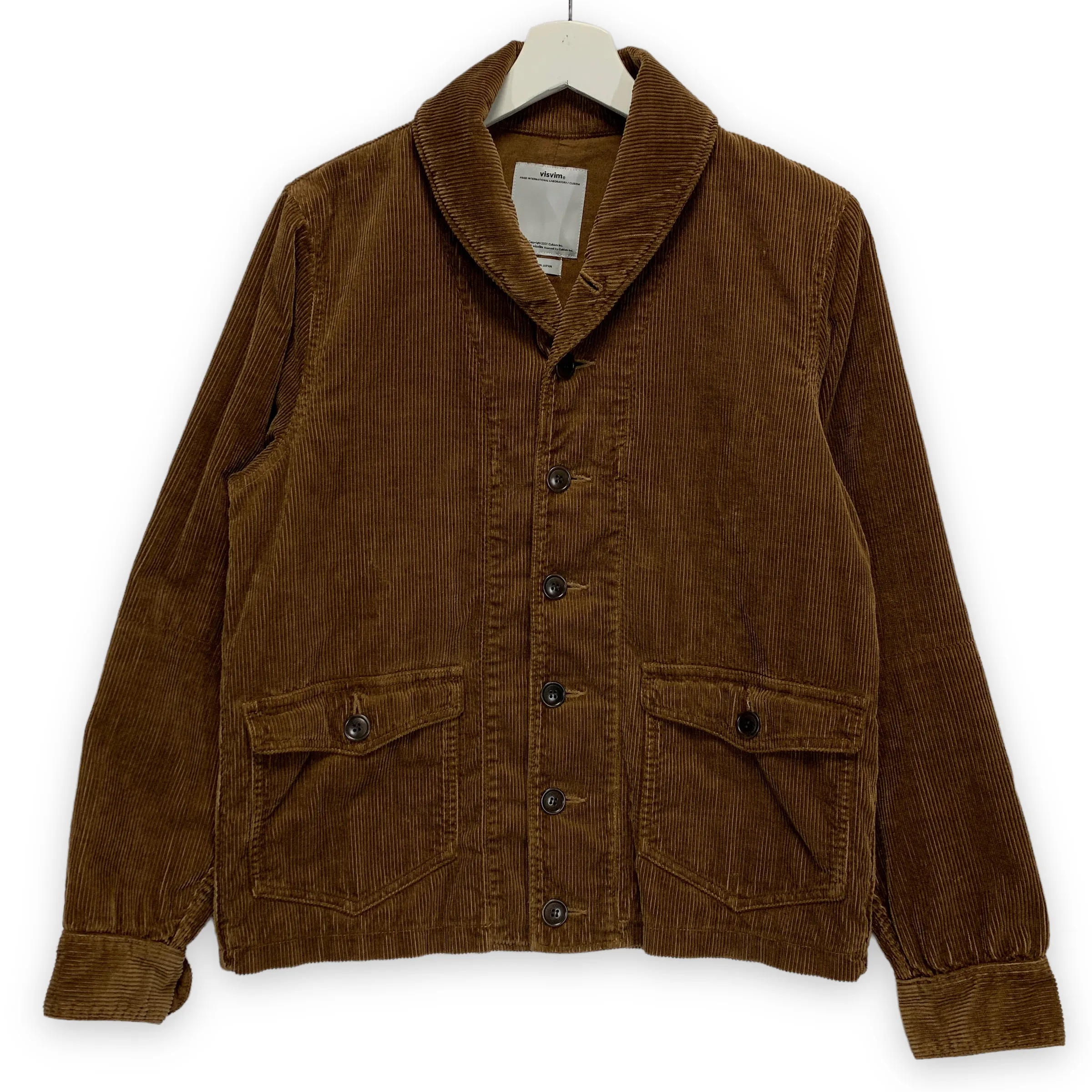 [S] Visvim 16AW Kobuk Corduroy Shawl Collar Jacket Coat Brown