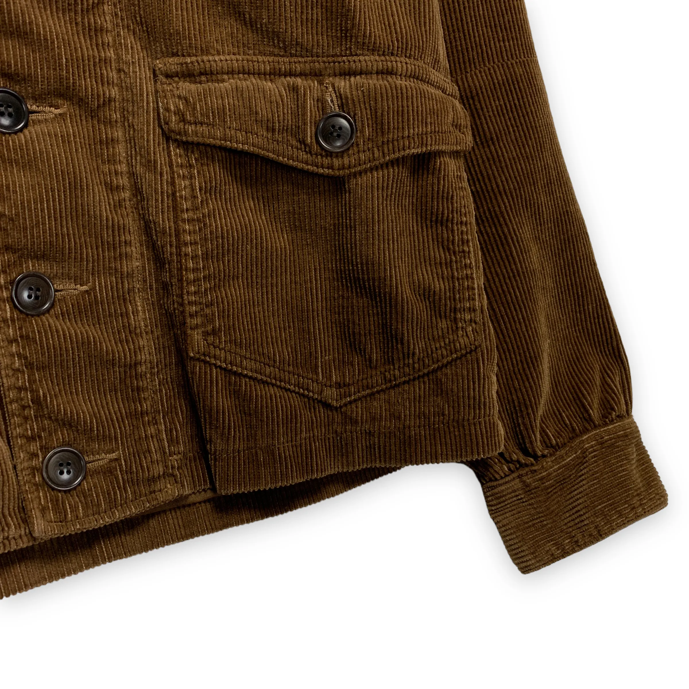[S] Visvim 16AW Kobuk Corduroy Shawl Collar Jacket Coat Brown