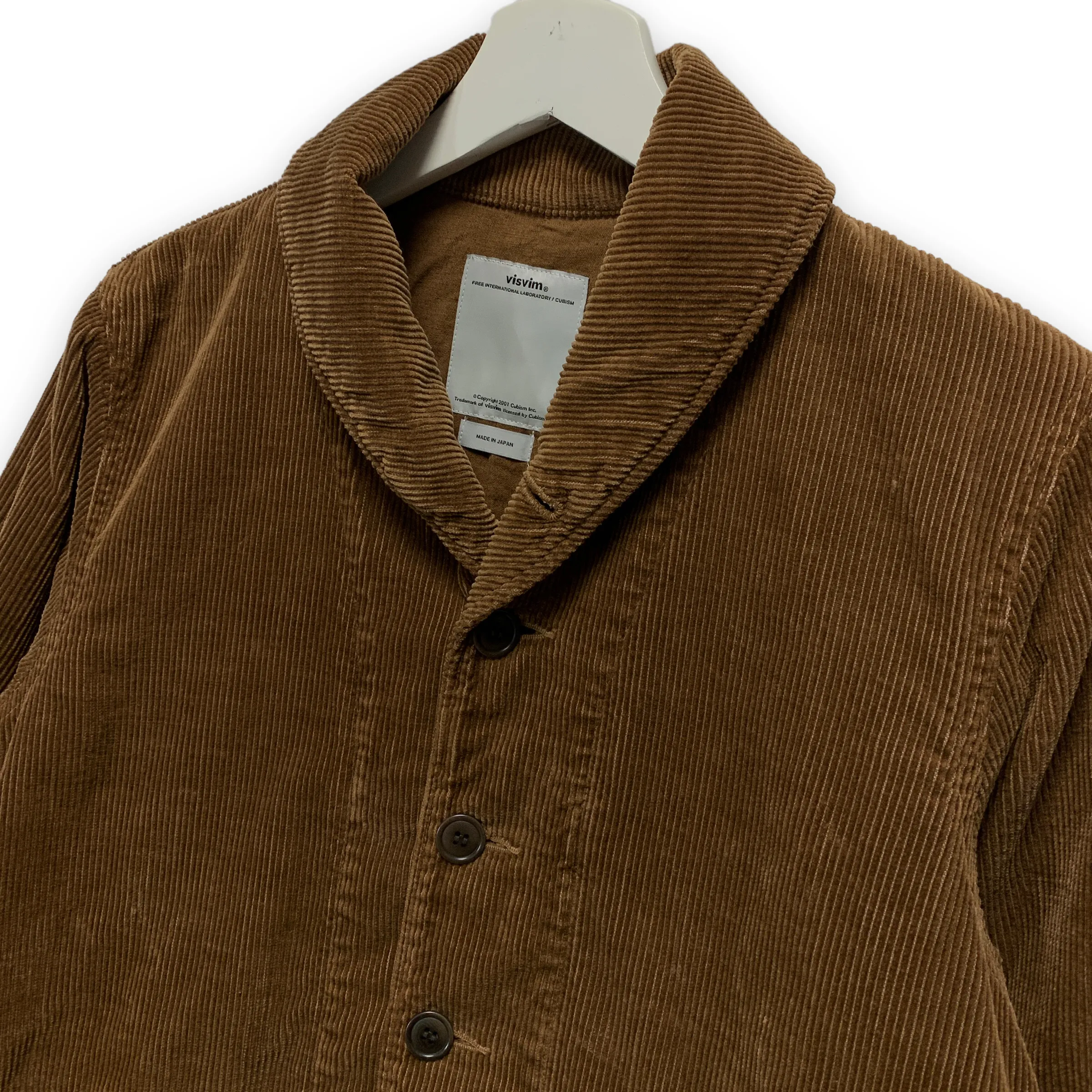 [S] Visvim 16AW Kobuk Corduroy Shawl Collar Jacket Coat Brown