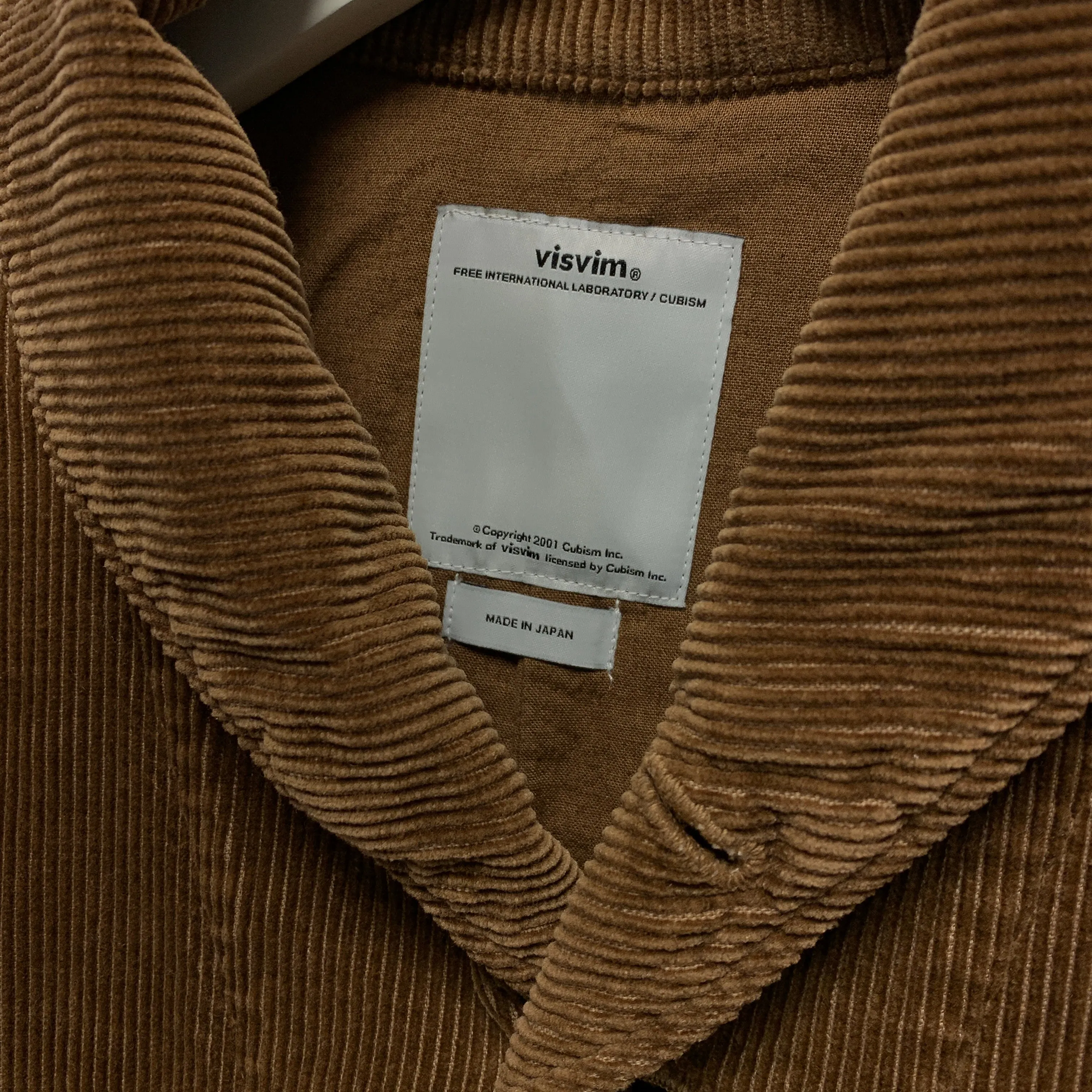 [S] Visvim 16AW Kobuk Corduroy Shawl Collar Jacket Coat Brown