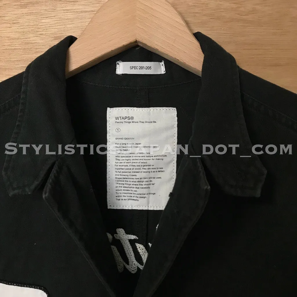 [S] WTaps 11AW Revolutionary Warfare Shop Coat Black