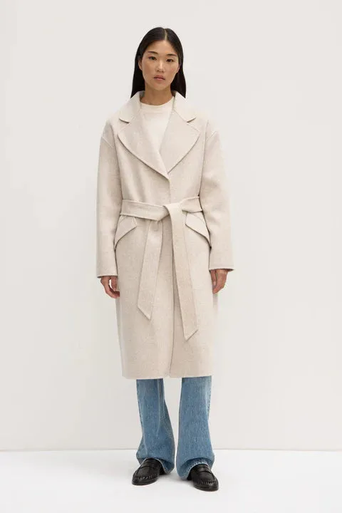 Sadie Single Breasted Wool Coat - Oat Marle