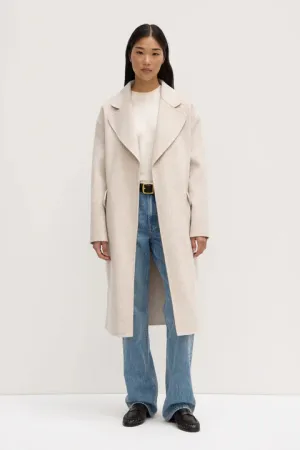 Sadie Single Breasted Wool Coat - Oat Marle