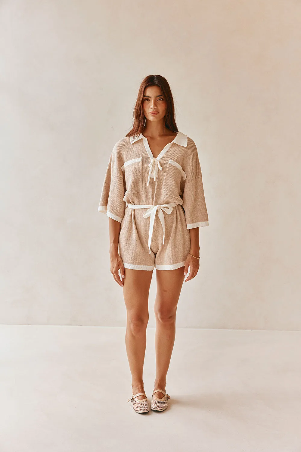 Sammi Playsuit - Tan