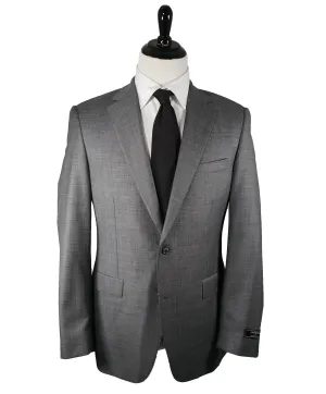 SAMUELSOHN - Super 120’s Medium Gray Textured Pattern Suit - 40R