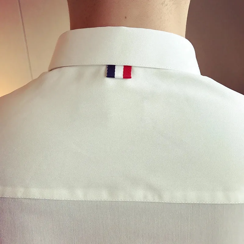 SharpMen Frühlings Slim Fit Langarmhemd