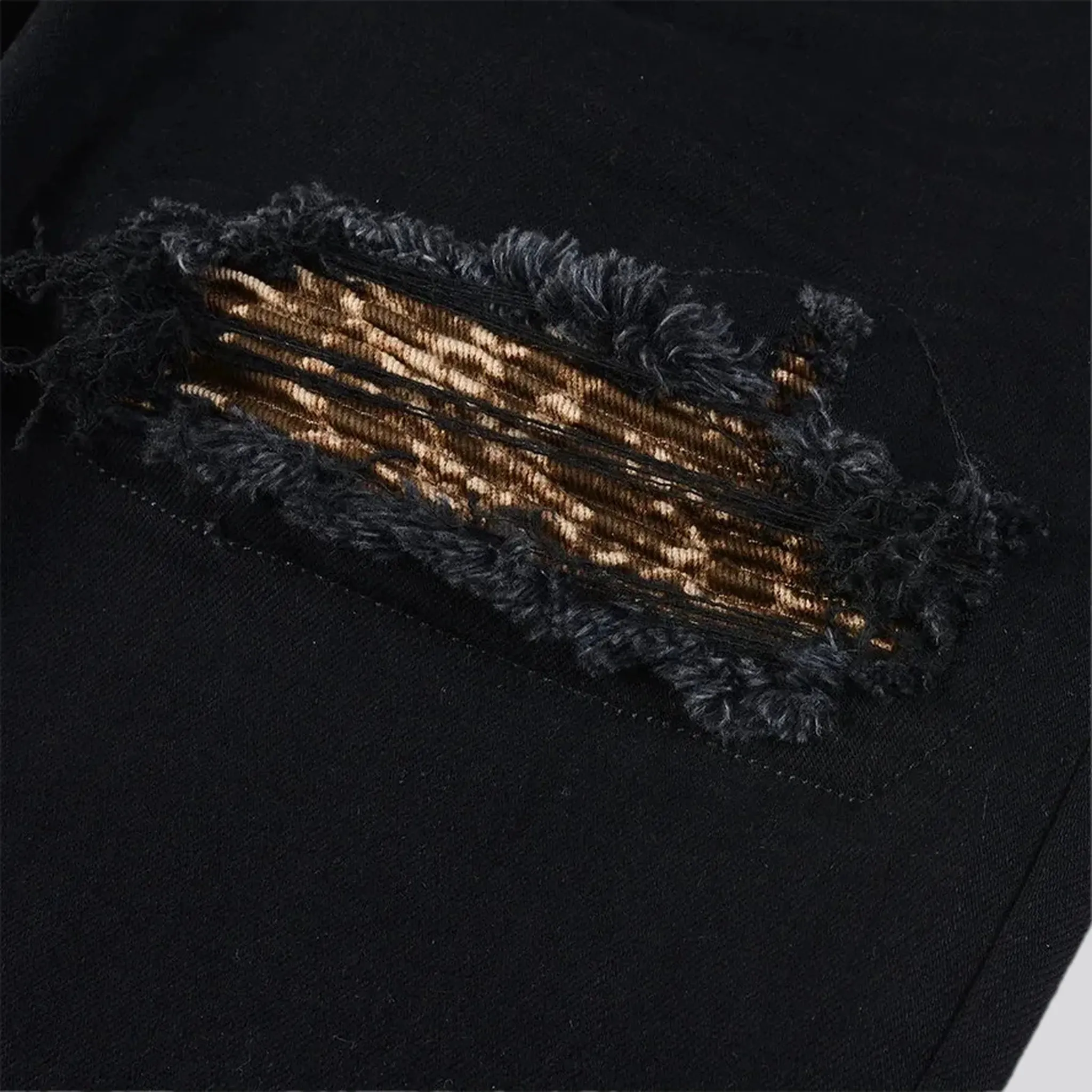 Skinny ripped boho style jeans for men