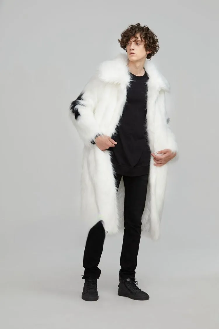 Skull and Bones Faux Fur Coat