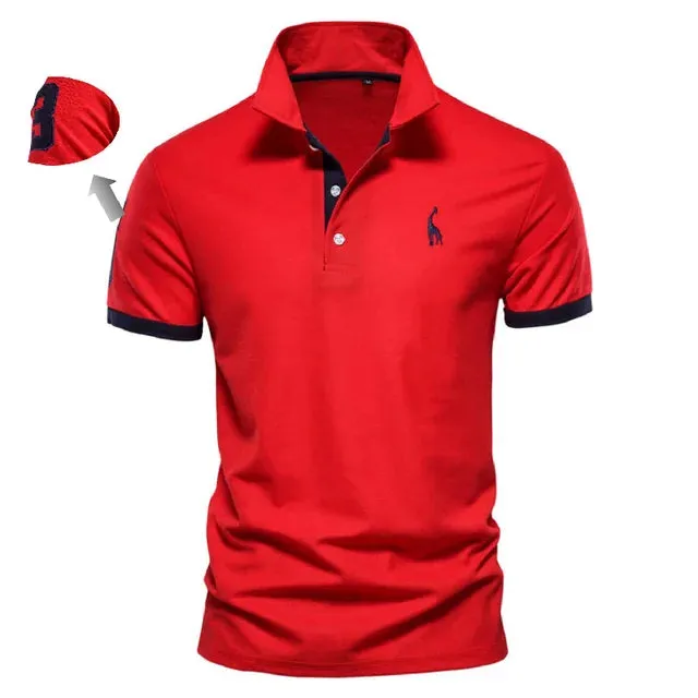 Sommerliches Baumwoll-Poloshirt von EleganzMode