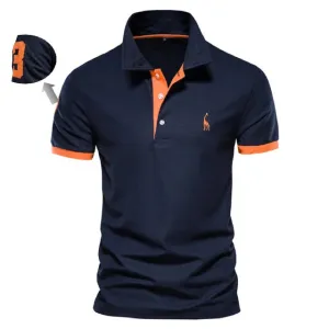 Sommerliches Baumwoll-Poloshirt von EleganzMode