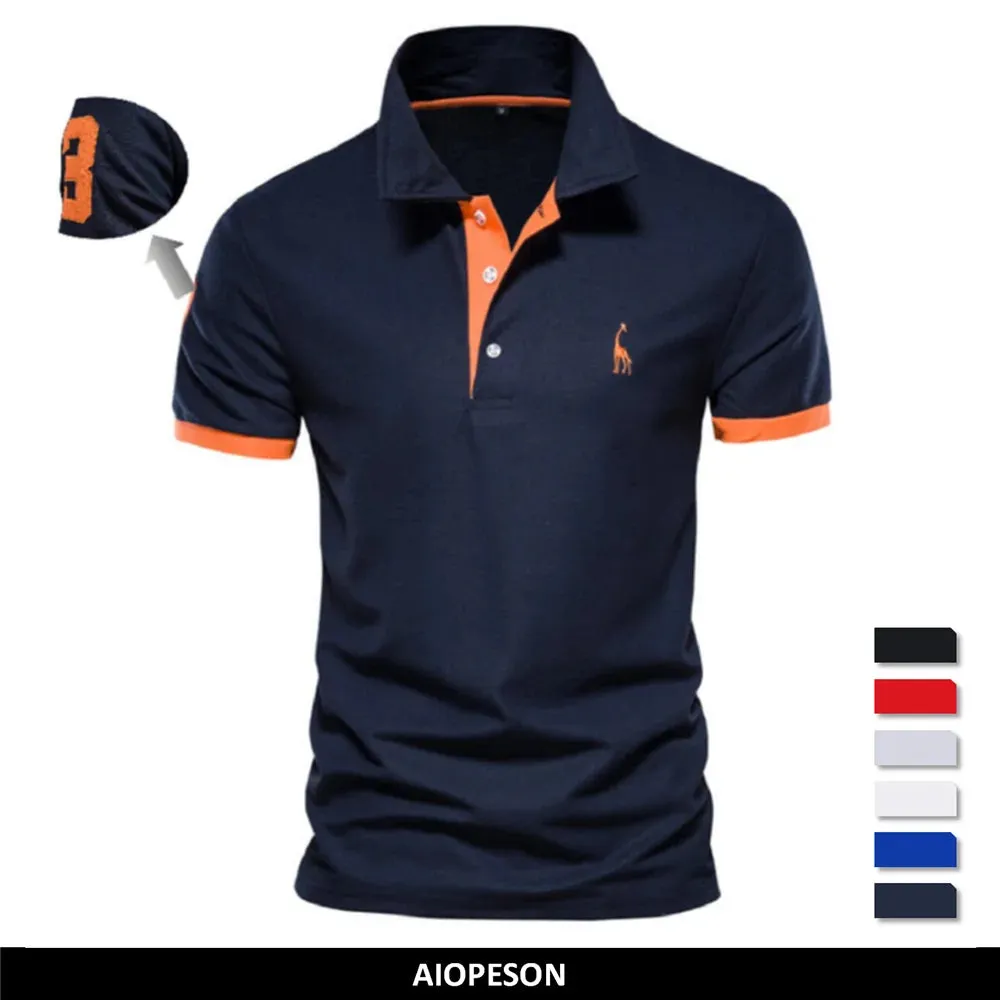 Sommerliches Baumwoll-Poloshirt von EleganzMode