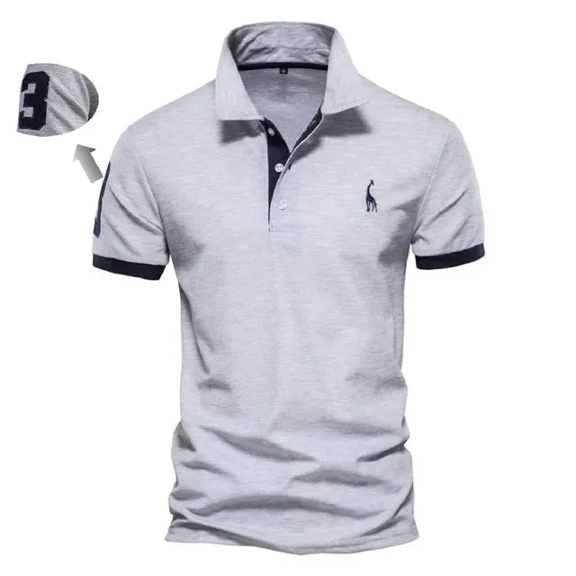 Sommerliches Baumwoll-Poloshirt von EleganzMode