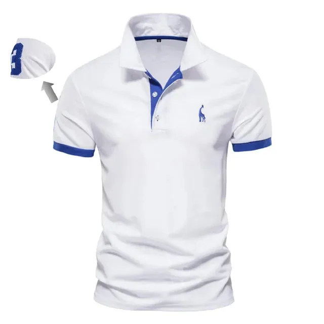 Sommerliches Baumwoll-Poloshirt von EleganzMode