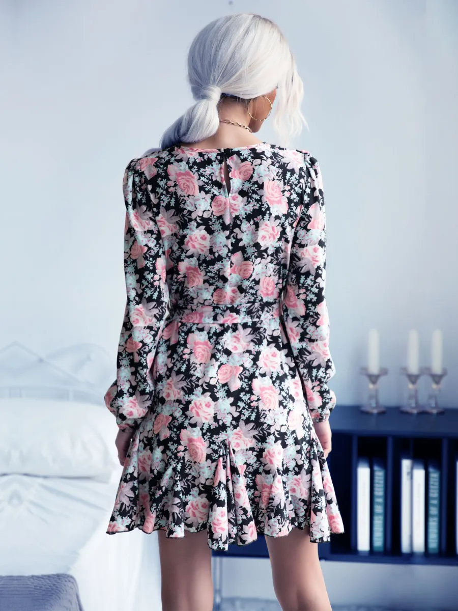 Stevie Rose Midi Dress - Pink Print