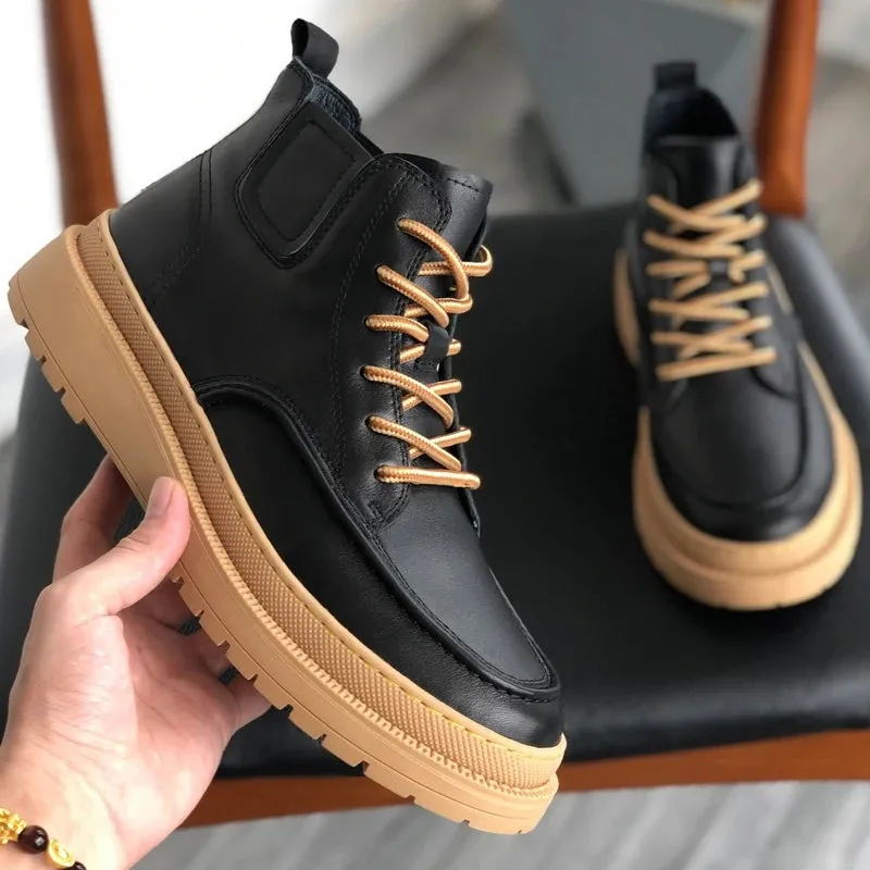 StilMann Herren Leder Loafer und High Top Sneakers