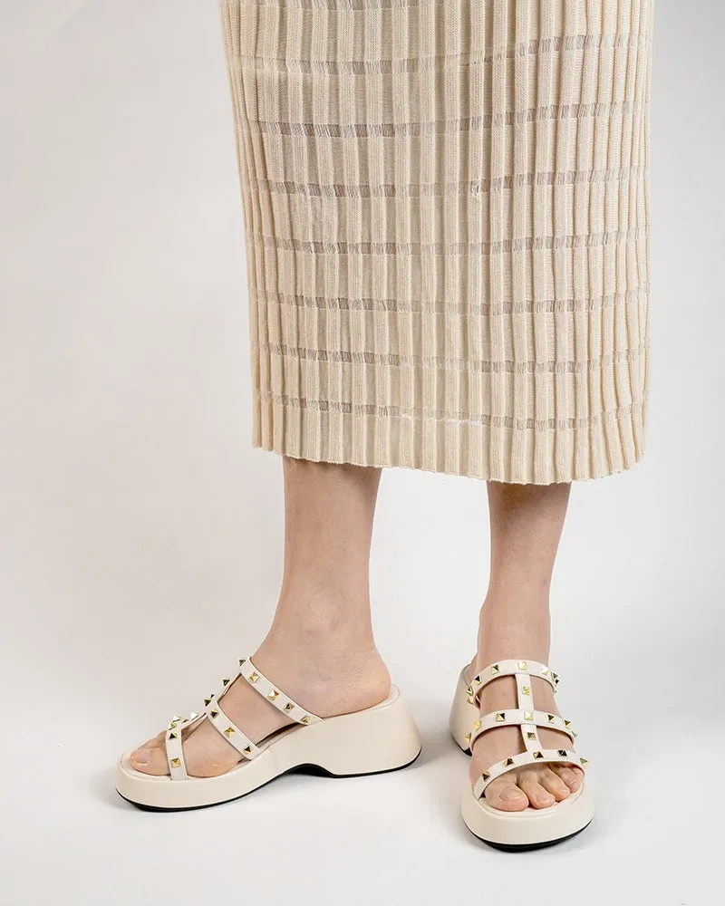 Studded Comfort Dressy Summer Platform Wedge Sandals