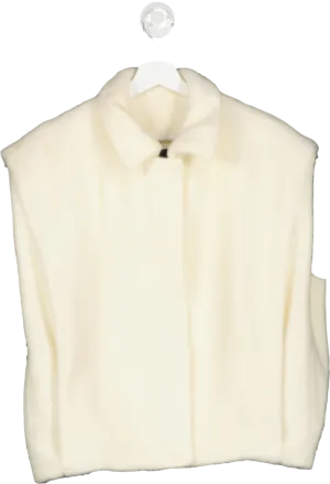 Studio AR Cream Helen Faux Mohair Gilet UK 8
