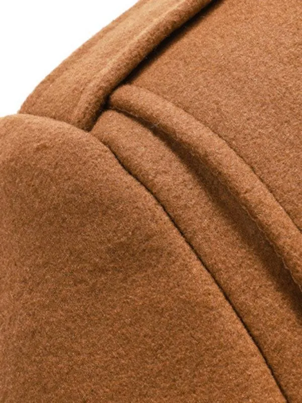 Stylish Men's Wool Double Collar Zipper Coat for Autumn & Winter