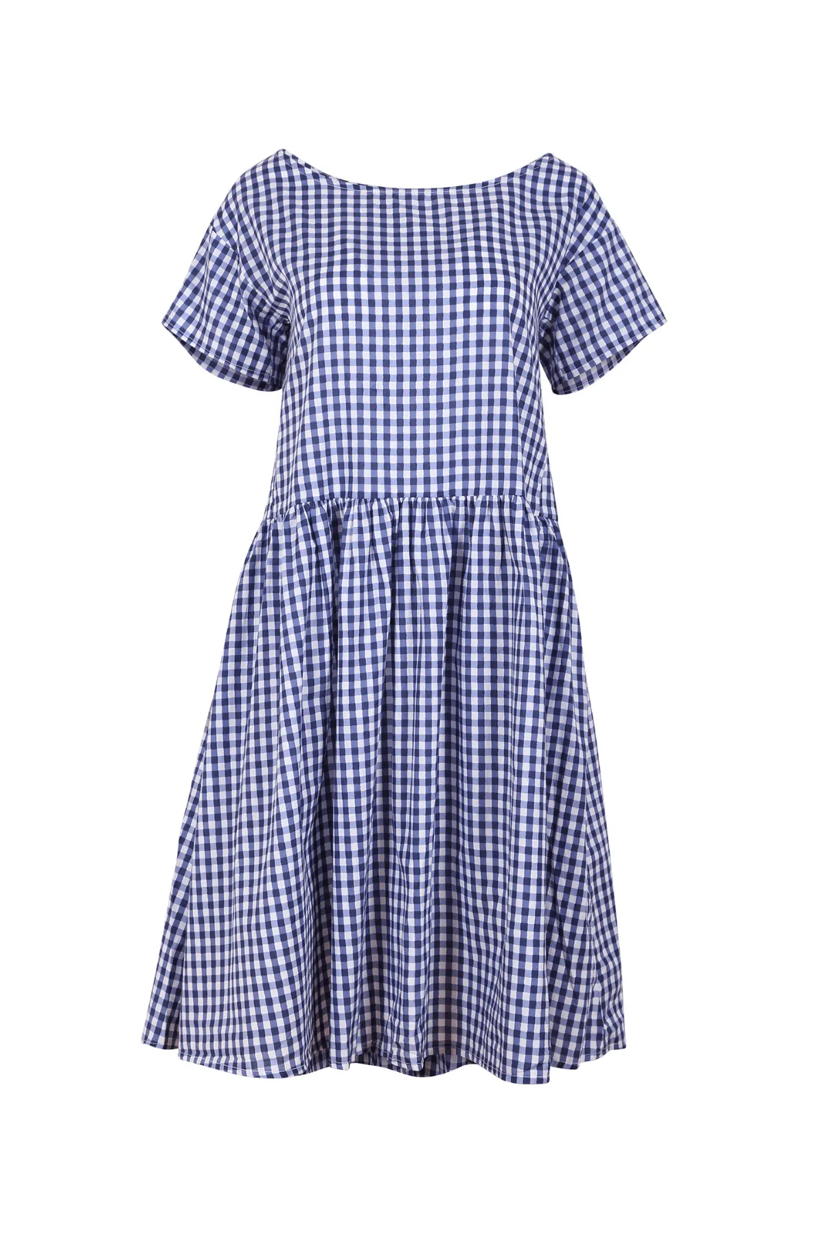 Sunshine Drop Waist Dress Blue in Cotton
