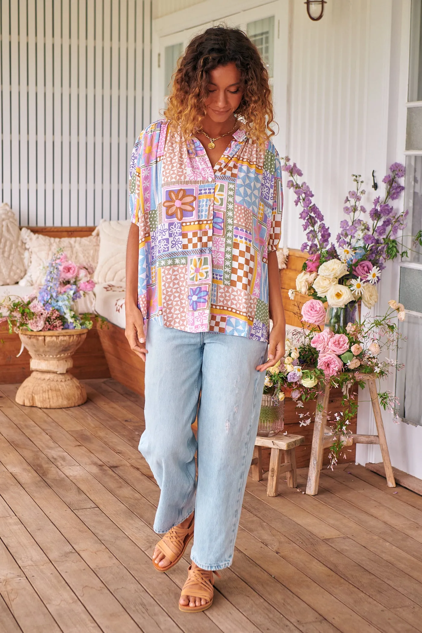 Sweet Illusions Print Sierra Top