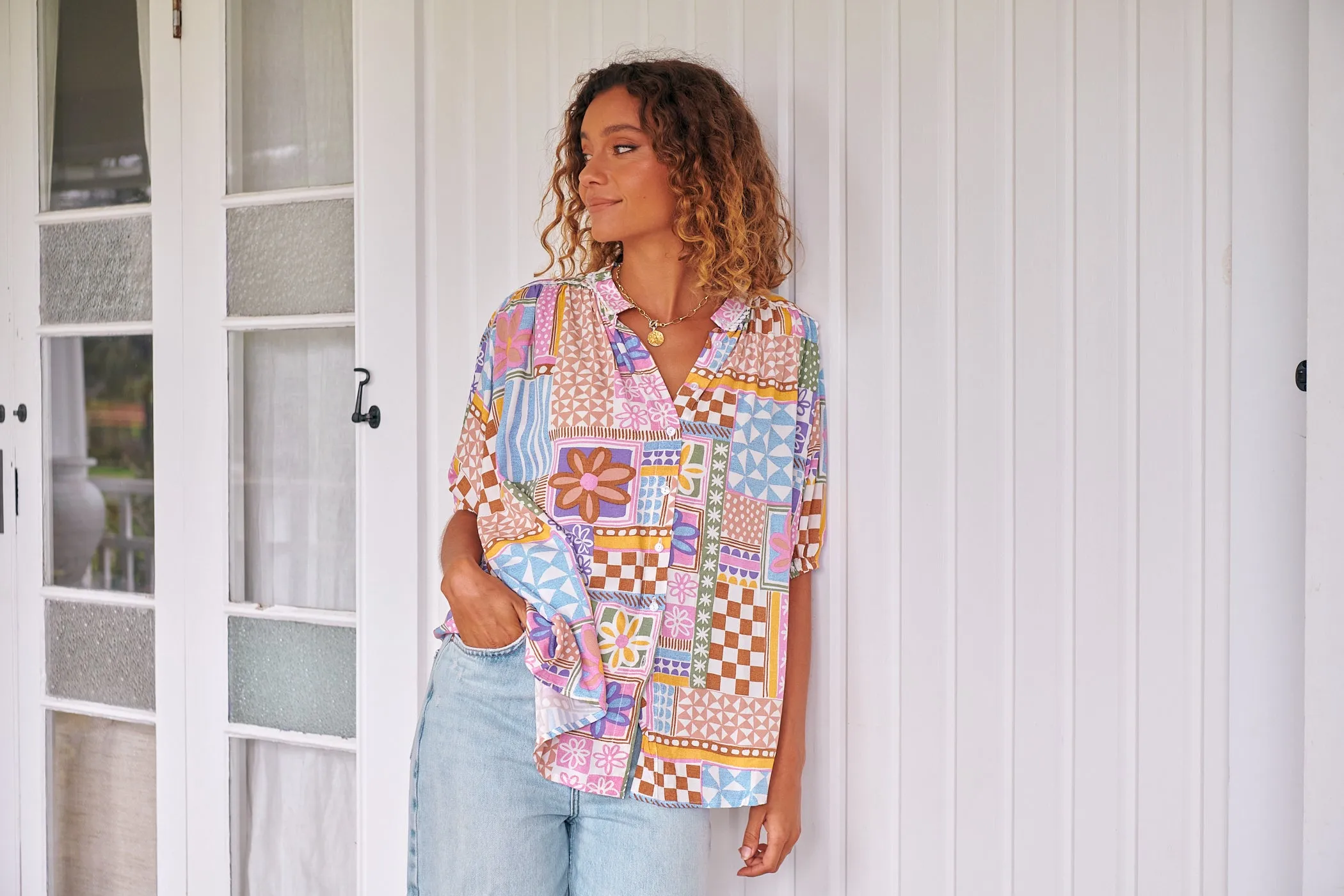 Sweet Illusions Print Sierra Top