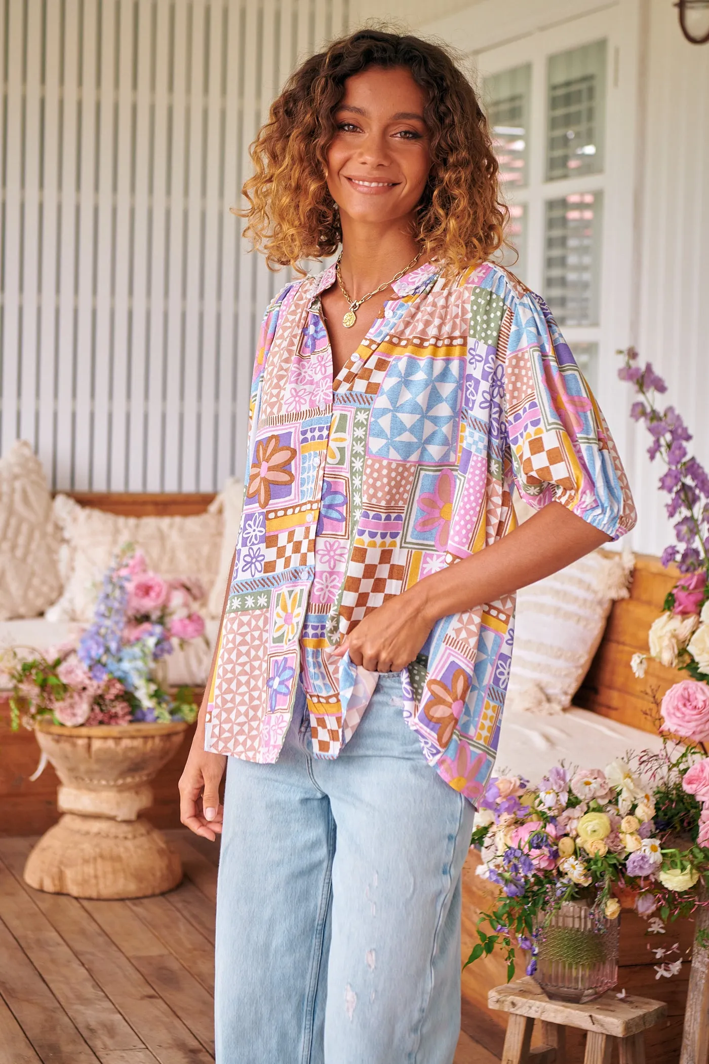 Sweet Illusions Print Sierra Top