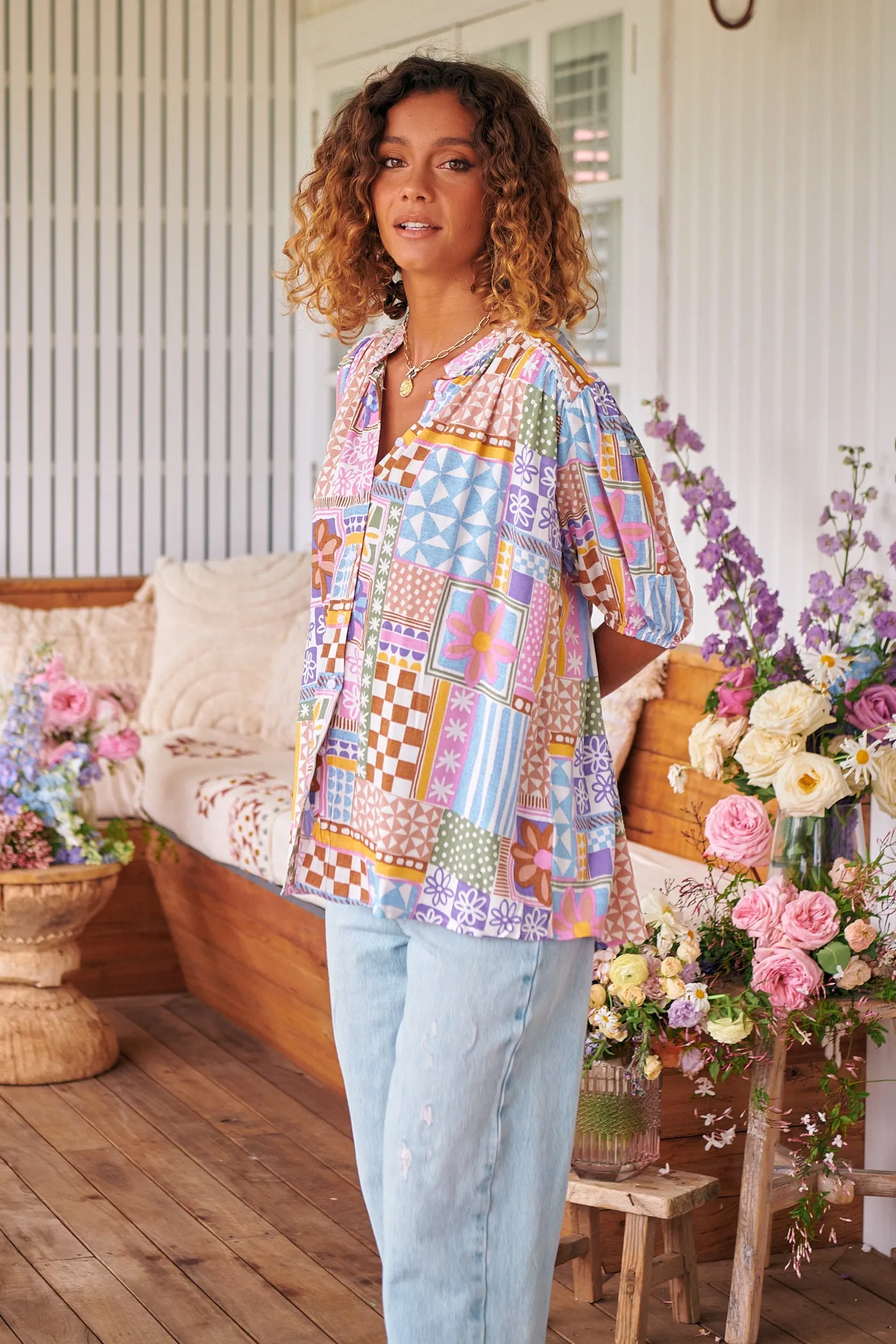 Sweet Illusions Print Sierra Top