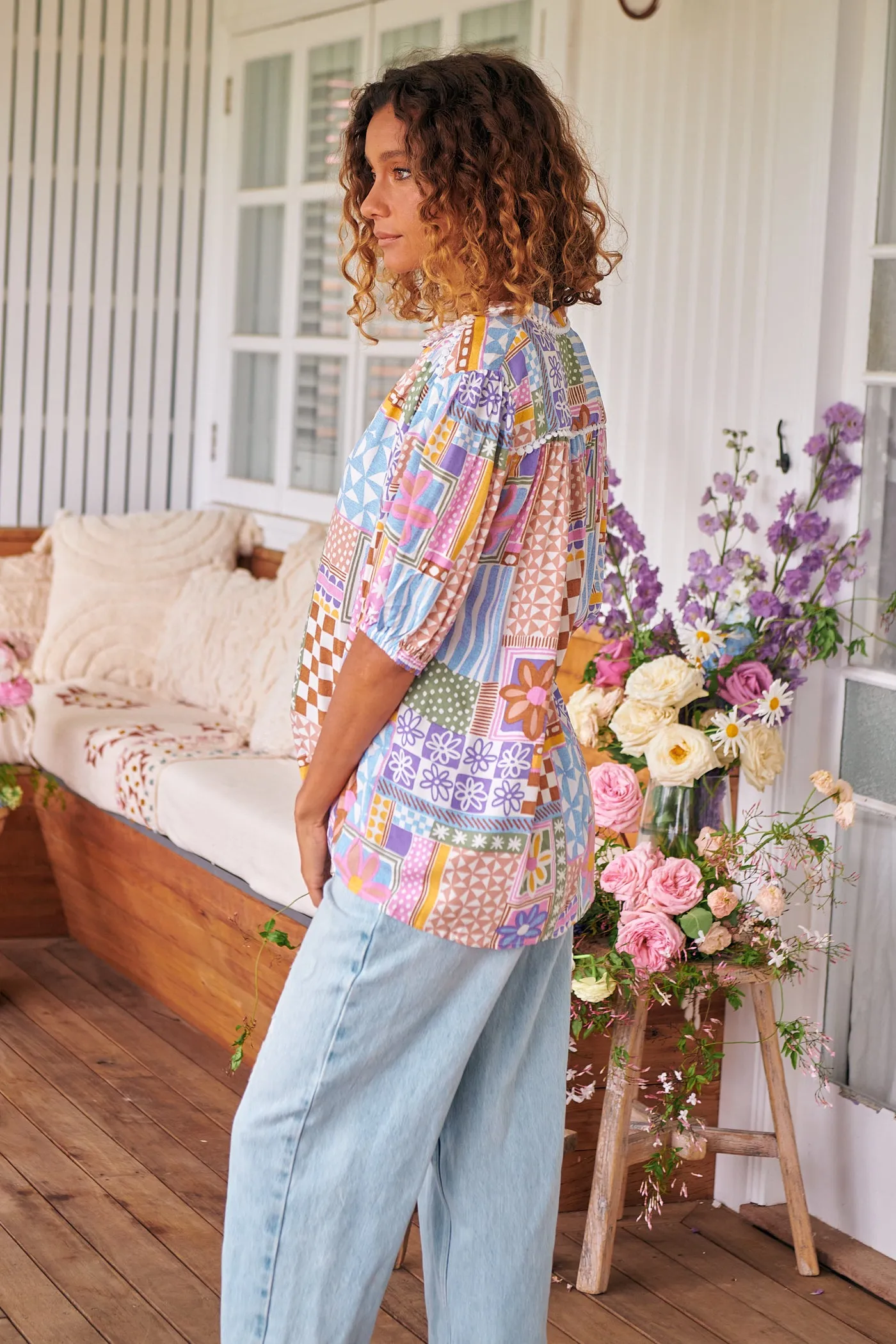 Sweet Illusions Print Sierra Top