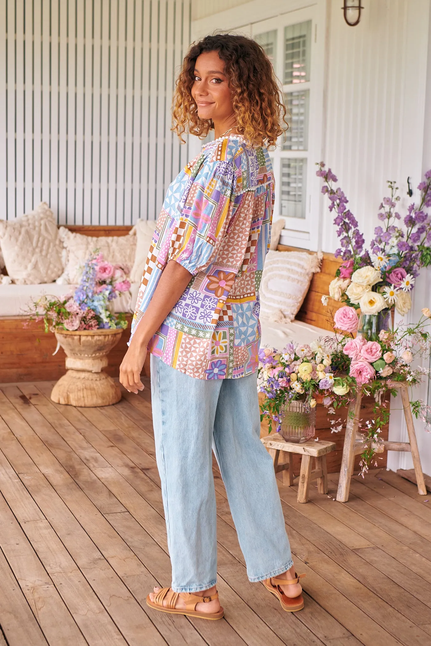 Sweet Illusions Print Sierra Top