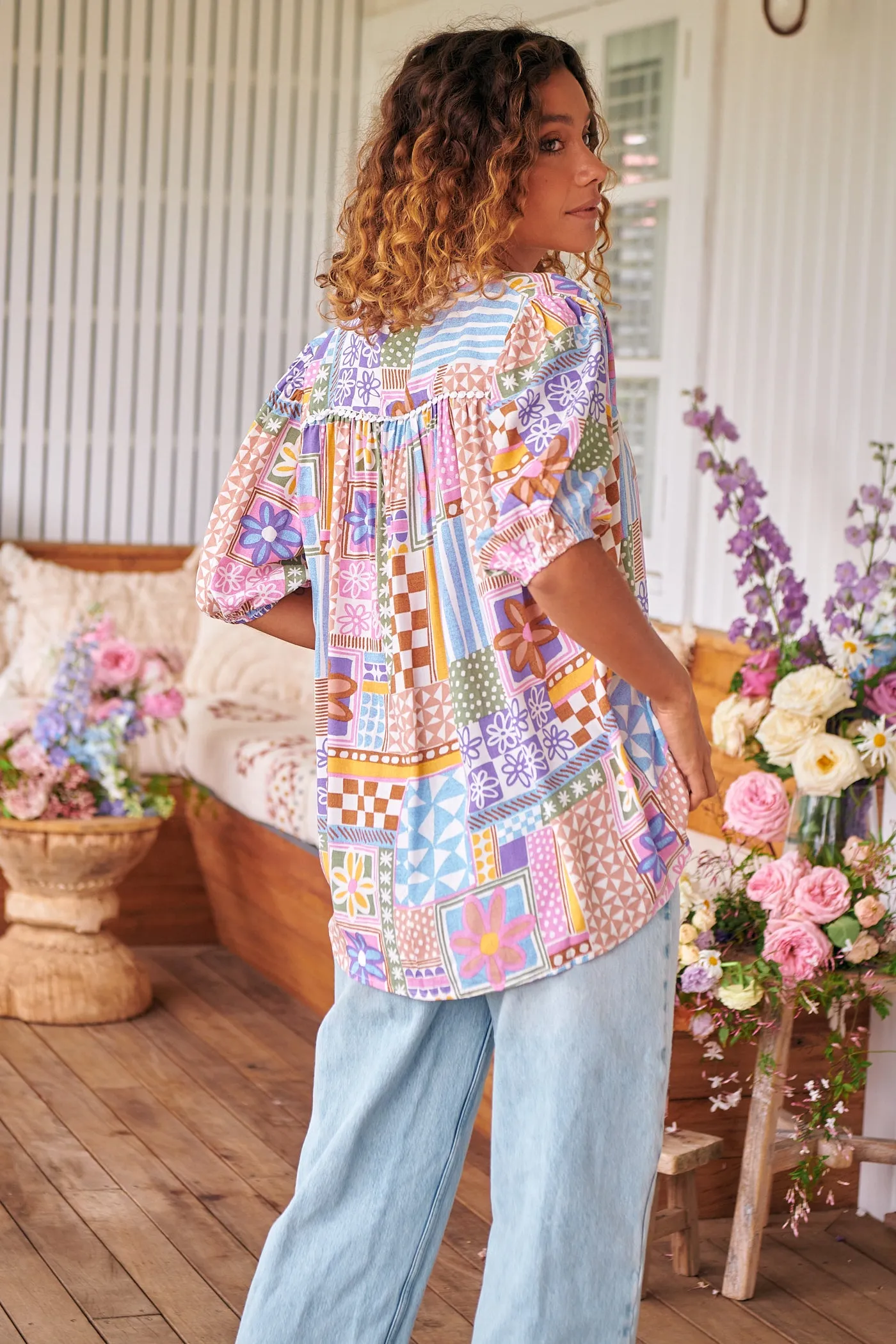 Sweet Illusions Print Sierra Top