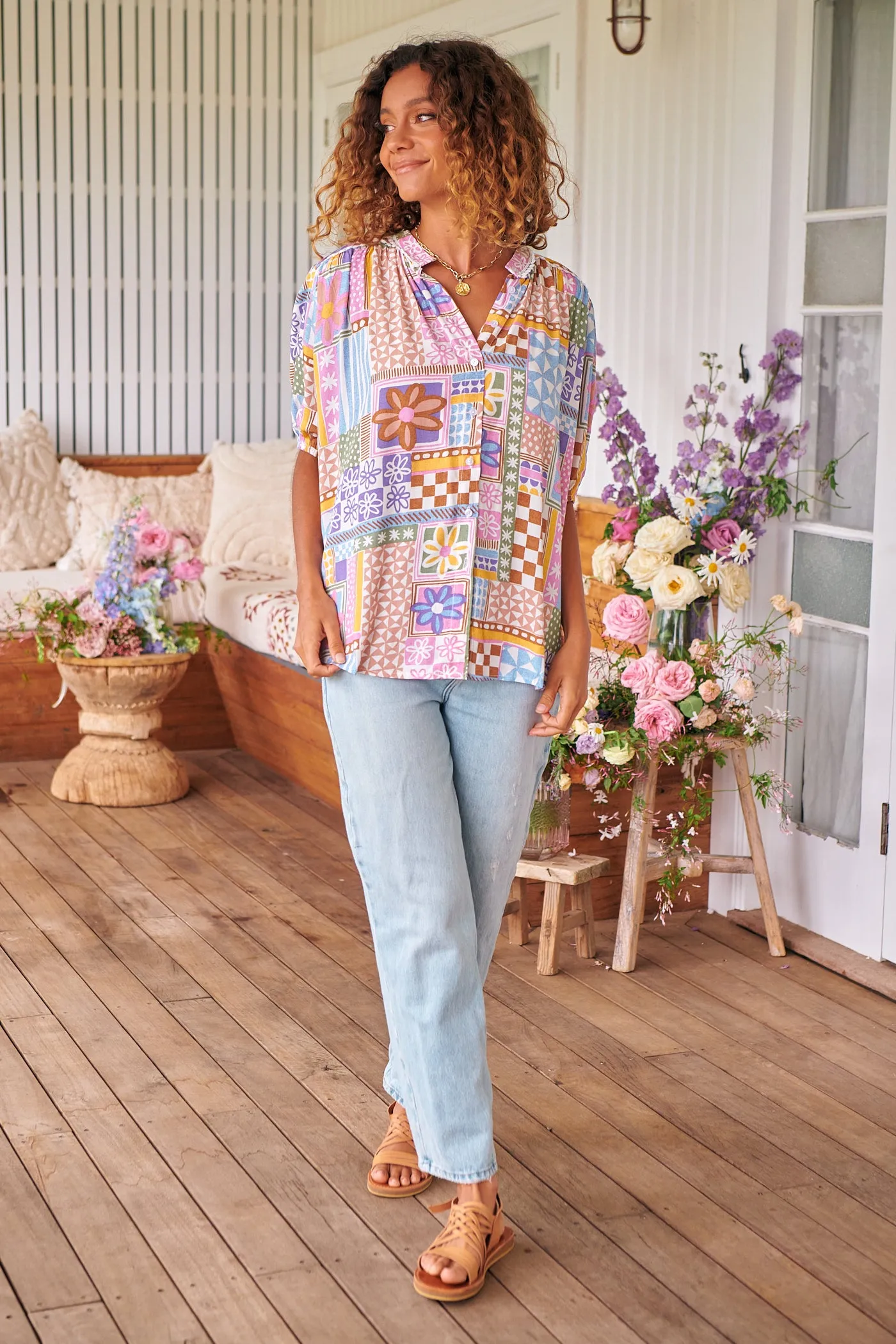 Sweet Illusions Print Sierra Top