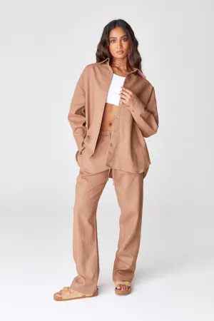 Taupe Linen Trousers