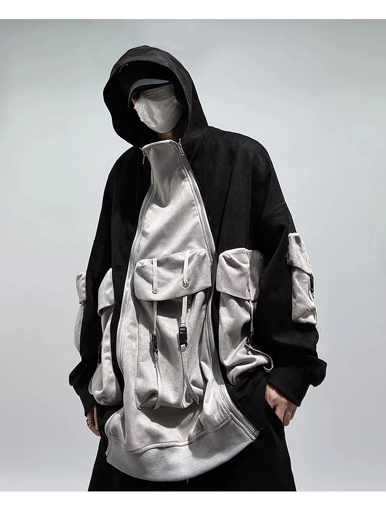 Tech Faux Suede Utility Hoodie